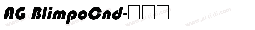 AG BlimpoCnd字体转换